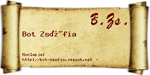 Bot Zsófia névjegykártya